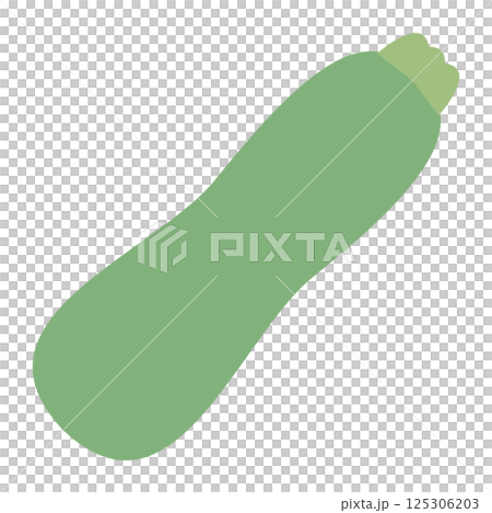 柔和色彩的蔬菜插圖：西葫蘆 125306203