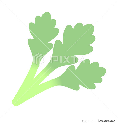 柔らかい色の野菜イラスト　春菊 125306362