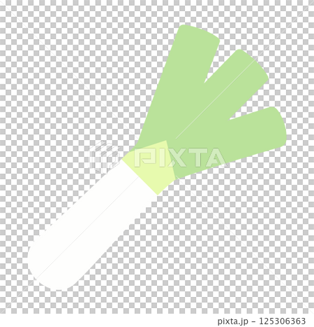 Soft colored vegetable illustration: Green onion Soft colored vegetable illustration: Green onion 125306363