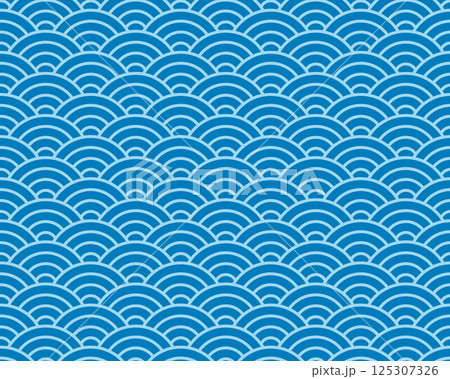 青海波模様シームレスパターン2 125307326
