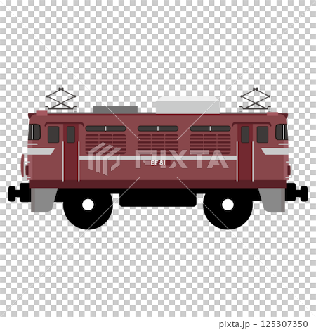 玩具式 EF81 電力機車的向量圖 01 125307350