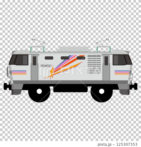 玩具式 EF510 電力機車的向量插圖 玩具式 EF510 電力機車的向量插圖 125307353