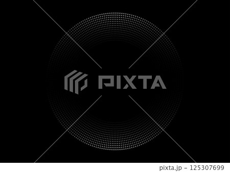 ドットパターンの丸いグラデーションフレーム ドットパターンの丸いグラデーションフレーム 125307699