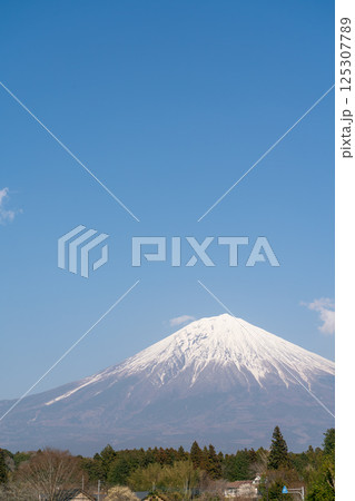 【静岡県】快晴の春の富士山 【静岡県】快晴の春の富士山 125307789
