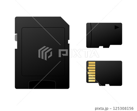 Sd and micto sf cards with adapter, front side Sd and micto sf cards with adapter, front side 125308156