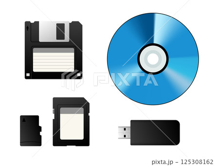 Storage devices evolution from floppy disk to flash drive and compact disc Storage devices evolution from floppy disk to flash drive and compact disc 125308162