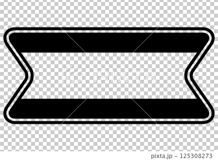 Black ribbon style header frame background 125308273