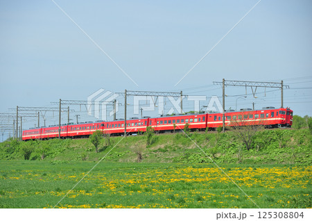 函館本線 江別ー豊幌 JR北海道 711系 S-103編成(札幌) 函館本線 江別ー豊幌 JR北海道 711系 S-103編成(札幌) 125308804