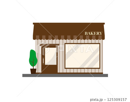 パン屋・ベーカリーの外観イラストアイコン 125309157