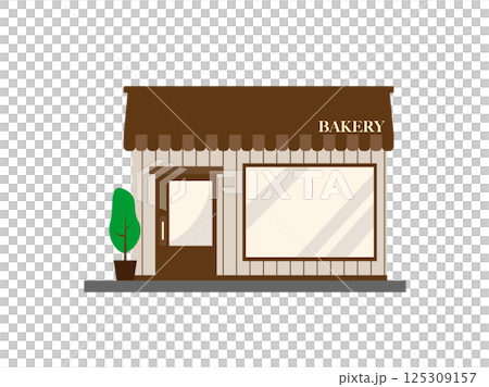 パン屋・ベーカリーの外観イラストアイコン 125309157