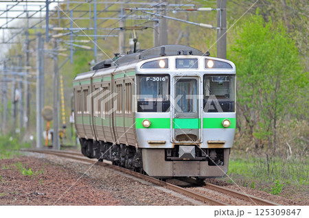 千歳線 植苗 JR北海道 721系 F-3016編成(札幌) 千歳線 植苗 JR北海道 721系 F-3016編成(札幌) 125309847