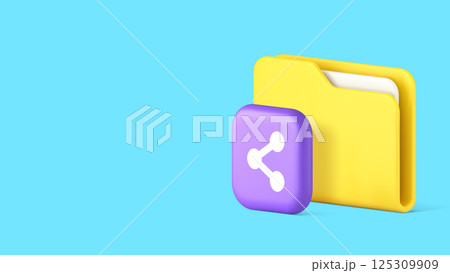 Folder office document archive business desktop directory copy space banner vector illustration 125309909