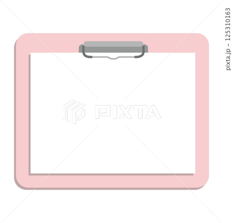 使い勝手の良いシンプルなタッチのカルテ、クリップボード＿横向き＿ピンク美容・産婦人科 125310163