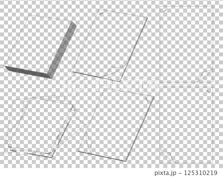 線画の資料素材1/2 125310219