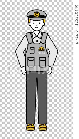 Full body pose_simple police officer male 15 125310440