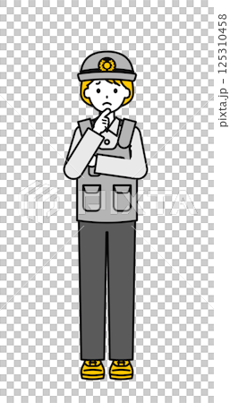Full body pose_simple police officer woman 13 Full body pose_simple police officer woman 13 125310458