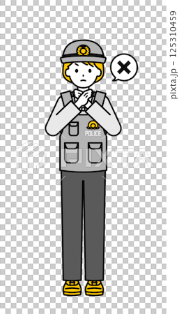 全身pose_簡單的女警官14 全身pose_簡單的女警官14 125310459