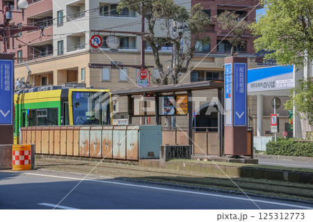 March 23 2025 Urban Street Intersection with Tram and Modern Architecture 125312773