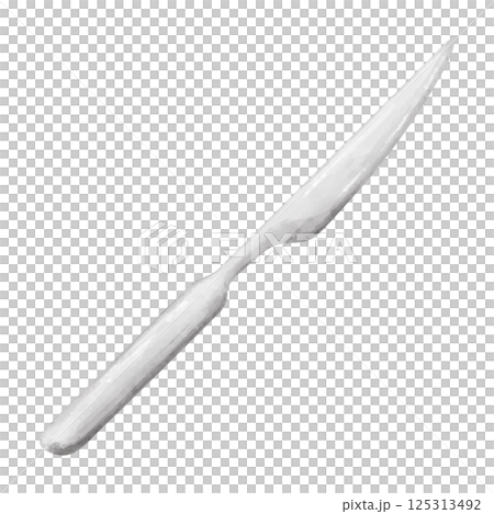 水彩画風のステンレス製のレターオープナーのイラスト 125313492