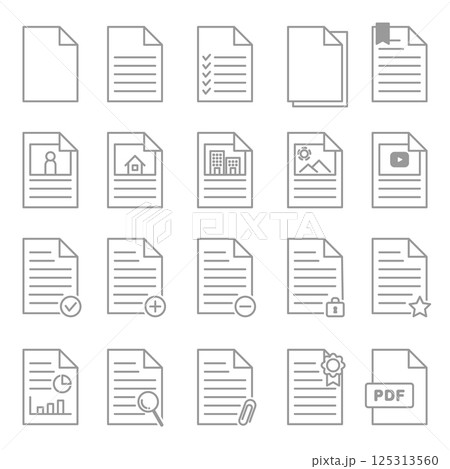 書類 ドキュメント インフォグラフィック セット データ グレー 書類 ドキュメント インフォグラフィック セット データ グレー 125313560