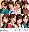 女性の表情バリエーション 125313821