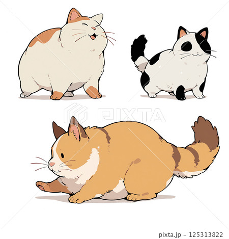 お座りする猫 125313822