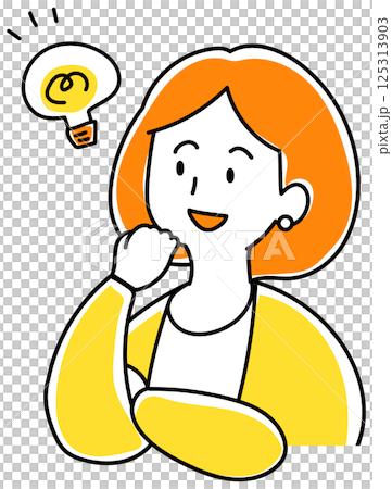 Inspired person: illustration of a woman in the office 125313903