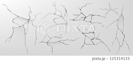 Earthquake cracks - random chaotic pattern Earthquake cracks - random chaotic pattern 125314133