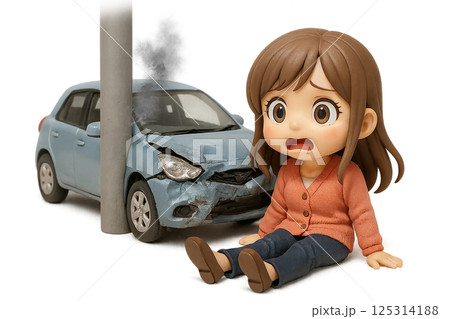 電柱に激突した家 125314188