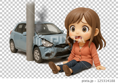 電柱に激突した家 125314188