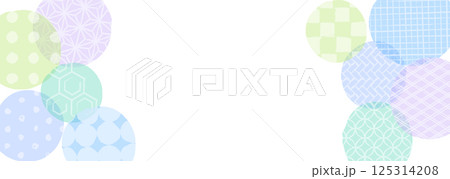 いろいろな和柄の和紙風テクスチャの背景イラスト 125314208