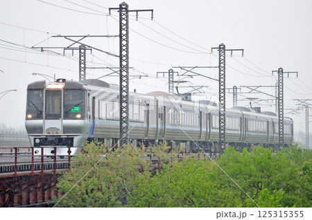 函館本線　豊幌ー江別　JR北海道　785系　NE-1編成（札幌）　スーパーカムイ　エアポート 125315355