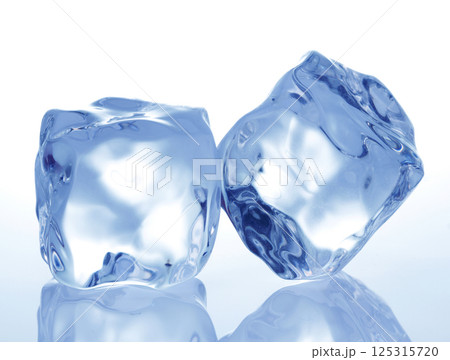 Ice cubes on white 125315720