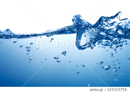Wave water and bubbles 125315759