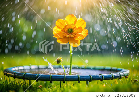 sprinkler in watering can watering sprinkler in watering can watering 125315908