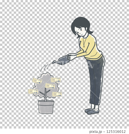 A woman who grows a money tree 125316012