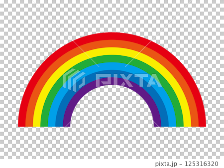 流行彩虹向量插圖透明材料 125316320