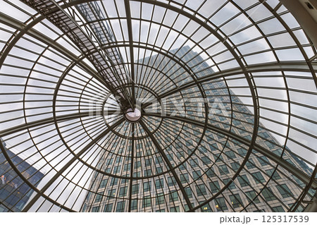 Intricate Glass Dome Ceiling with Steel Framework in Modern Architectural Design Intricate Glass Dome Ceiling with Steel Framework in Modern Architectural Design 125317539
