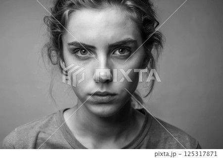 portrait of a young girl 125317871