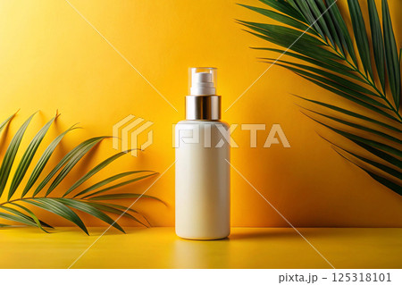 cosmetic bottle containers with green leaf 125318101