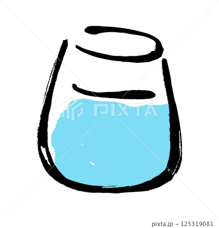 筆タッチのカクテルの手描きイラスト 125319081