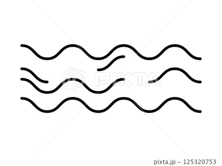 Illustration of wave. Vacation or journey item. 125320753
