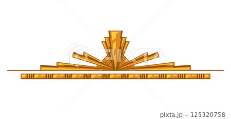 Decoration in art nouveau style. Decorative geometric element. 125320758