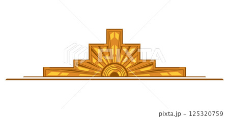 Decoration in art nouveau style. Decorative geometric element. 125320759