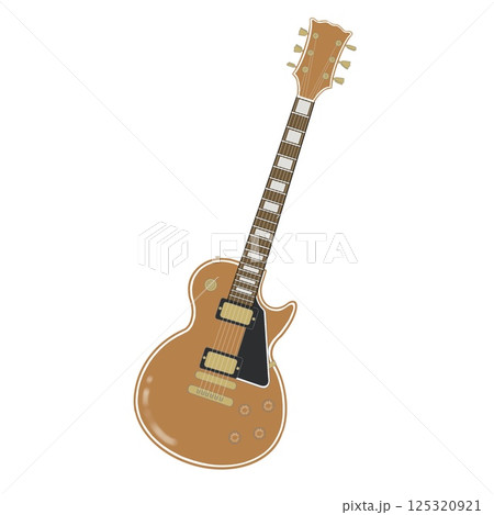 茶色のエレキギター 125320921