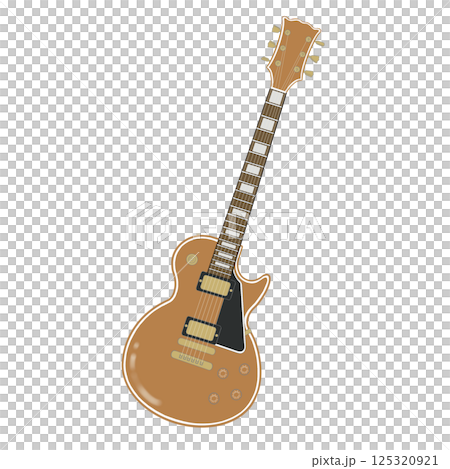 茶色のエレキギター 125320921