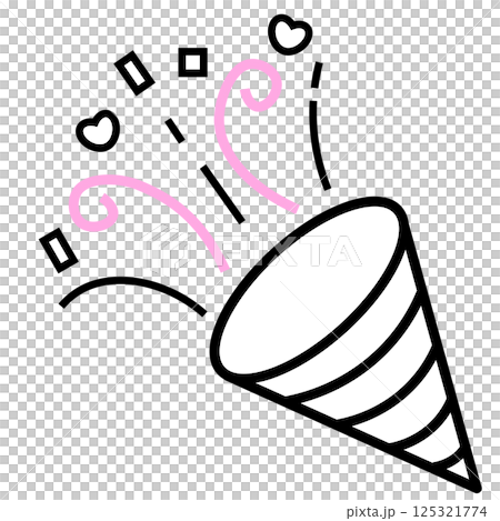 2色のクラッカーアイコン 125321774