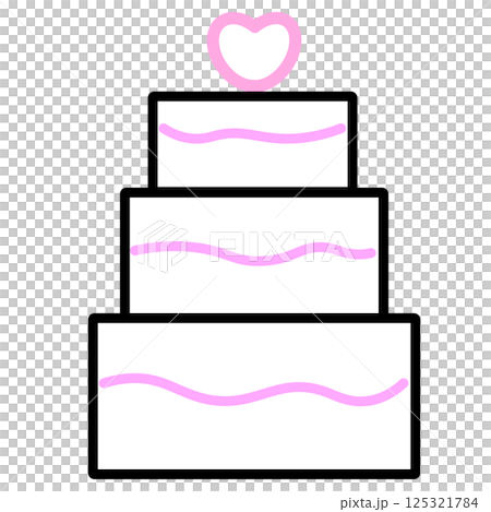 雙色婚禮蛋糕圖標 125321784