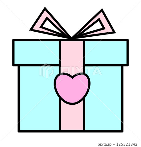 青とピンクのプレゼントボックスのアイコン 125321842