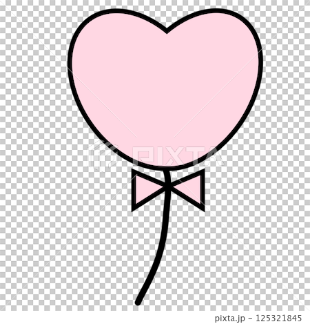 粉紅色心形氣球圖標 125321845